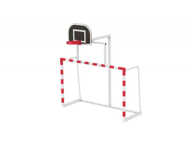 Оборудование спортивное универсальное свободного доступа. Ворота  с баскетбольным щитом Футбольные ворота с кольцом (разборные, без сетки) 7908R